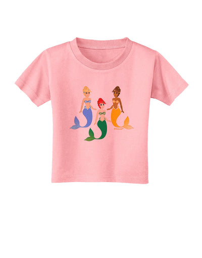 Three Mermaids Toddler T-Shirt-Toddler T-Shirt-TooLoud-Candy-Pink-2T-Davson Sales