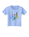 Three Mermaids Toddler T-Shirt-Toddler T-Shirt-TooLoud-Aquatic-Blue-2T-Davson Sales