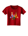 Three Mermaids Toddler T-Shirt Dark-Toddler T-Shirt-TooLoud-Red-2T-Davson Sales