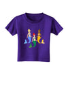 Three Mermaids Toddler T-Shirt Dark-Toddler T-Shirt-TooLoud-Purple-2T-Davson Sales