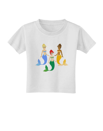 Three Mermaids Toddler T-Shirt-Toddler T-Shirt-TooLoud-White-2T-Davson Sales