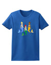 Three Mermaids Womens Dark T-Shirt-TooLoud-Royal-Blue-X-Small-Davson Sales