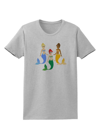 Three Mermaids Womens T-Shirt-Womens T-Shirt-TooLoud-AshGray-X-Small-Davson Sales