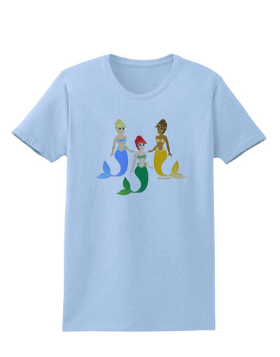 Three Mermaids Womens T-Shirt-Womens T-Shirt-TooLoud-Light-Blue-X-Small-Davson Sales