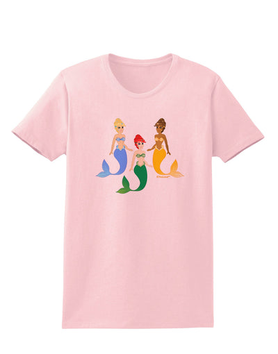 Three Mermaids Womens T-Shirt-Womens T-Shirt-TooLoud-PalePink-X-Small-Davson Sales