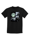 Three Owls and Moon Childrens Dark T-Shirt-Childrens T-Shirt-TooLoud-Black-X-Small-Davson Sales