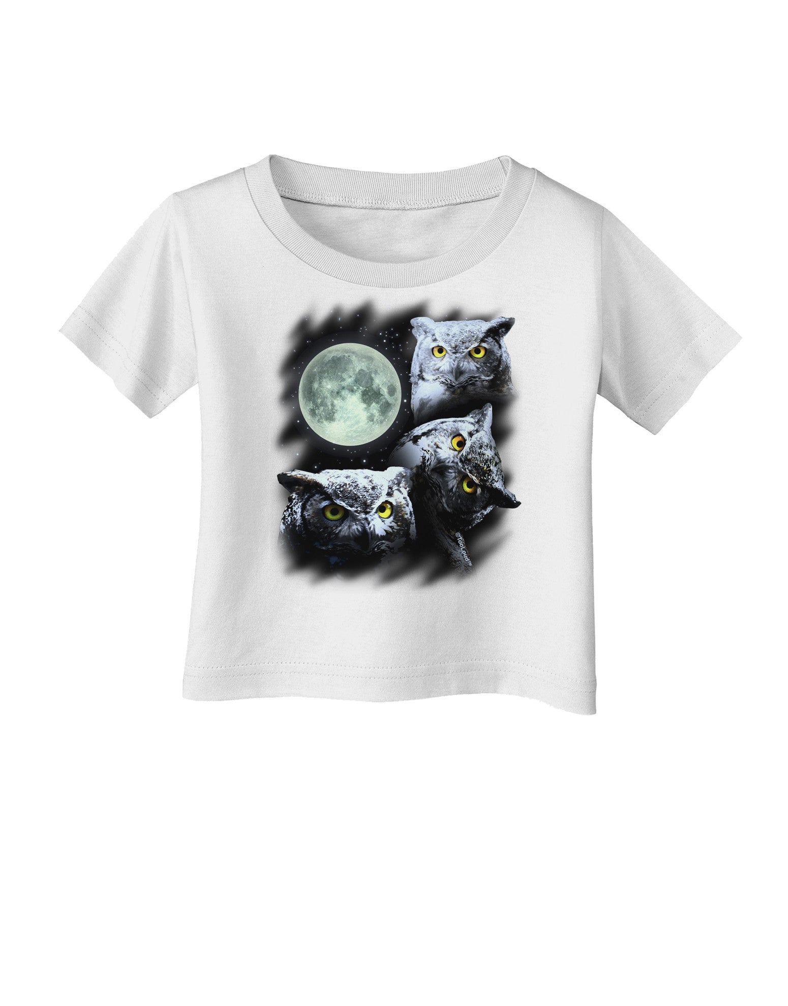 Three Owls and Moon Infant T-Shirt-Infant T-Shirt-TooLoud-White-06-Months-Davson Sales
