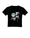 Three Owls and Moon Toddler T-Shirt Dark-Toddler T-Shirt-TooLoud-Black-2T-Davson Sales