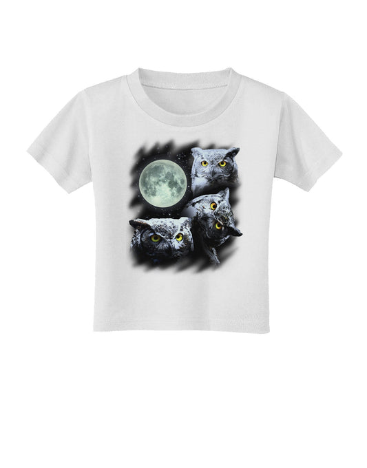 Three Owls and Moon Toddler T-Shirt-Toddler T-Shirt-TooLoud-White-2T-Davson Sales