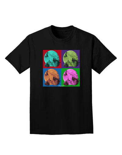 Three Wolves Howling - Pop-Art #1 Adult Dark T-Shirt by TooLoud-Mens T-Shirt-TooLoud-Black-Small-Davson Sales