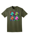 Three Wolves Howling - Pop-Art #1 Adult Dark T-Shirt by TooLoud-Mens T-Shirt-TooLoud-Military-Green-Small-Davson Sales