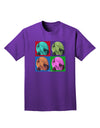 Three Wolves Howling - Pop-Art #1 Adult Dark T-Shirt by TooLoud-Mens T-Shirt-TooLoud-Purple-Small-Davson Sales