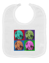 Three Wolves Howling - Pop-Art #1 Baby Bib by TooLoud