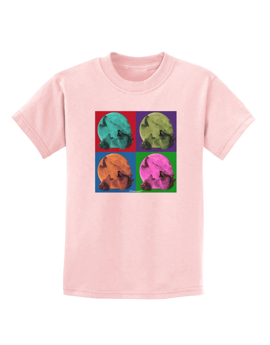 Three Wolves Howling - Pop-Art #1 Childrens T-Shirt by TooLoud-Childrens T-Shirt-TooLoud-White-X-Small-Davson Sales