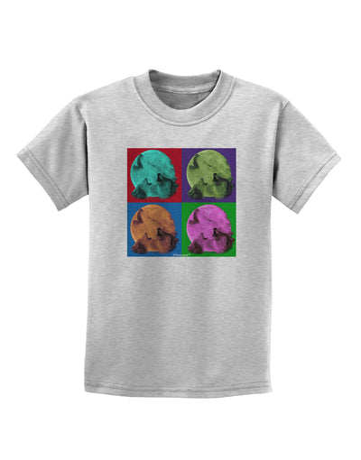 Three Wolves Howling - Pop-Art #1 Childrens T-Shirt by TooLoud-Childrens T-Shirt-TooLoud-AshGray-X-Small-Davson Sales