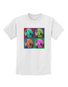 Three Wolves Howling - Pop-Art #1 Childrens T-Shirt by TooLoud-Childrens T-Shirt-TooLoud-White-X-Small-Davson Sales