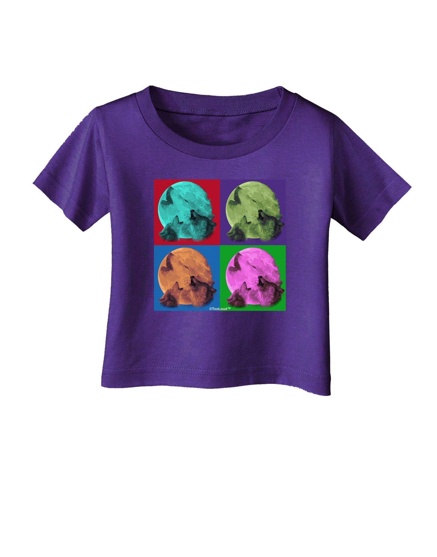 Three Wolves Howling - Pop-Art #1 Infant T-Shirt Dark by TooLoud-Infant T-Shirt-TooLoud-Purple-06-Months-Davson Sales