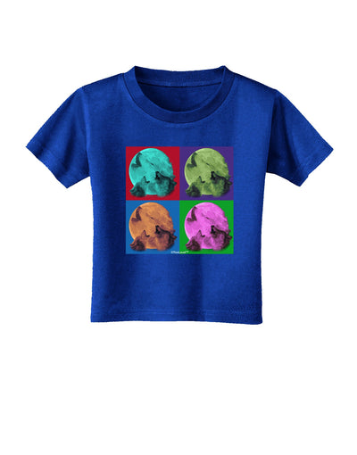 Three Wolves Howling - Pop-Art #1 Toddler T-Shirt Dark by TooLoud-Toddler T-Shirt-TooLoud-Red-2T-Davson Sales