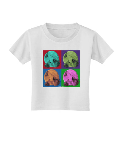 Three Wolves Howling - Pop-Art #1 Toddler T-Shirt by TooLoud-Toddler T-Shirt-TooLoud-White-2T-Davson Sales