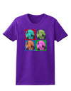 Three Wolves Howling - Pop-Art #1 Womens Dark T-Shirt by TooLoud-Womens T-Shirt-TooLoud-Purple-X-Small-Davson Sales