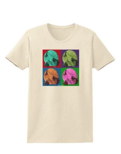 Three Wolves Howling - Pop-Art #1 Womens T-Shirt by TooLoud-Womens T-Shirt-TooLoud-Natural-X-Small-Davson Sales