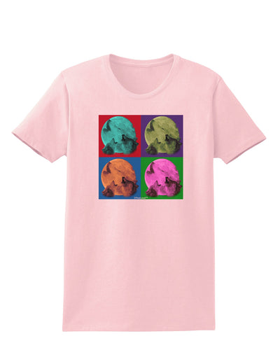 Three Wolves Howling - Pop-Art #1 Womens T-Shirt by TooLoud-Womens T-Shirt-TooLoud-PalePink-X-Small-Davson Sales