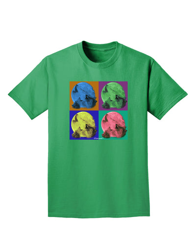 Three Wolves Howling - Pop-Art #2 Adult Dark T-Shirt by TooLoud-Mens T-Shirt-TooLoud-Kelly-Green-Small-Davson Sales