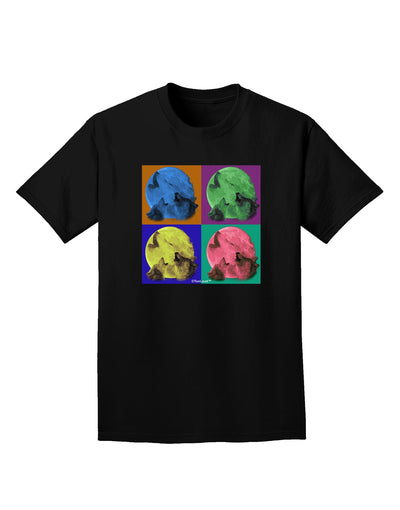 Three Wolves Howling - Pop-Art #2 Adult Dark T-Shirt by TooLoud-Mens T-Shirt-TooLoud-Black-Small-Davson Sales