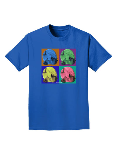 Three Wolves Howling - Pop-Art #2 Adult Dark T-Shirt by TooLoud-Mens T-Shirt-TooLoud-Royal-Blue-Small-Davson Sales