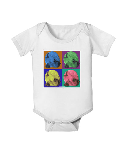 Three Wolves Howling - Pop-Art #2 Baby Romper Bodysuit by TooLoud-Baby Romper-TooLoud-White-06-Months-Davson Sales