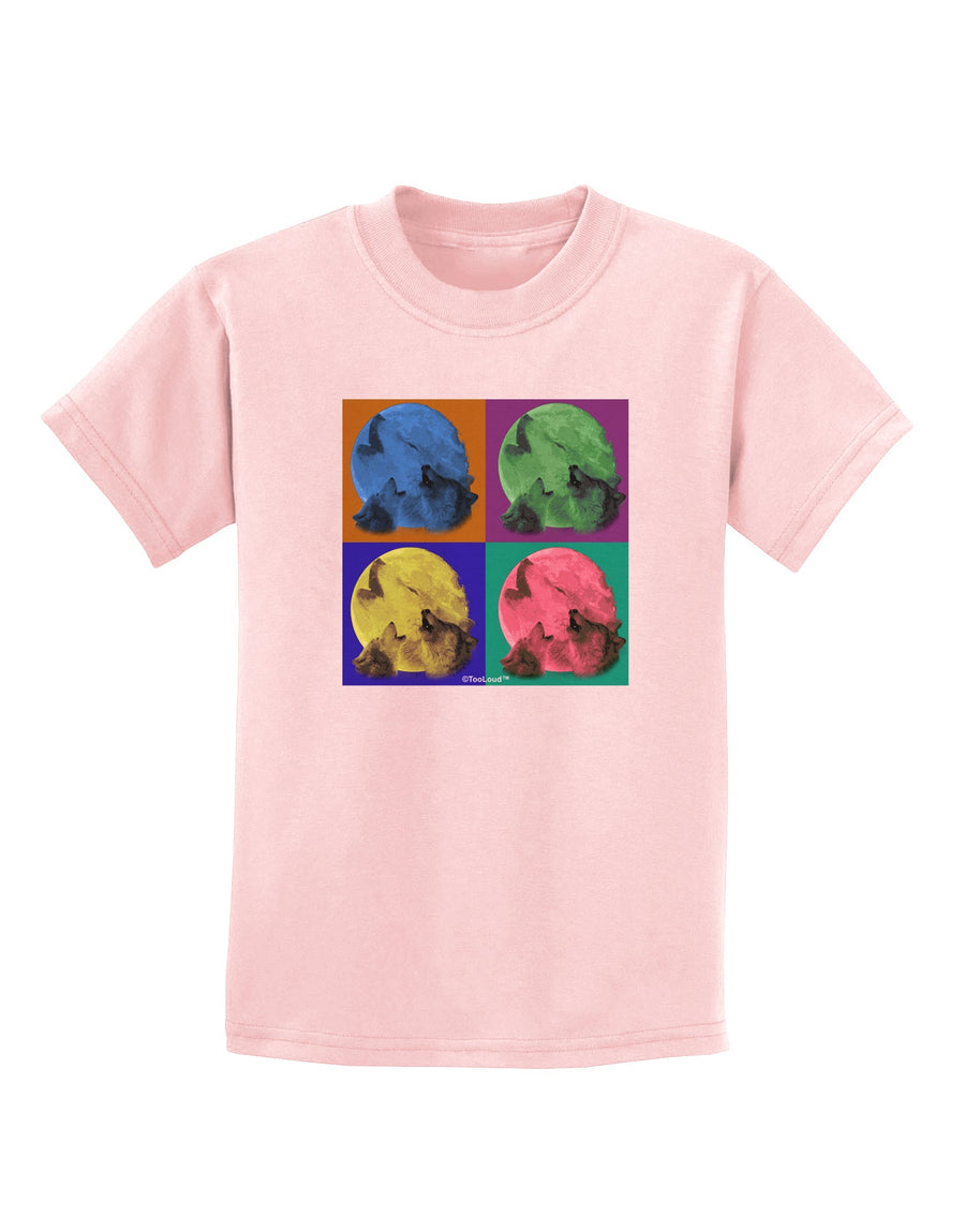 Three Wolves Howling - Pop-Art #2 Childrens T-Shirt by TooLoud-Childrens T-Shirt-TooLoud-White-X-Small-Davson Sales