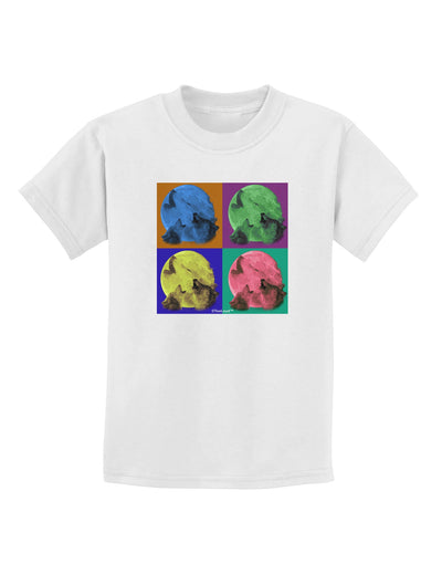 Three Wolves Howling - Pop-Art #2 Childrens T-Shirt by TooLoud-Childrens T-Shirt-TooLoud-White-X-Small-Davson Sales