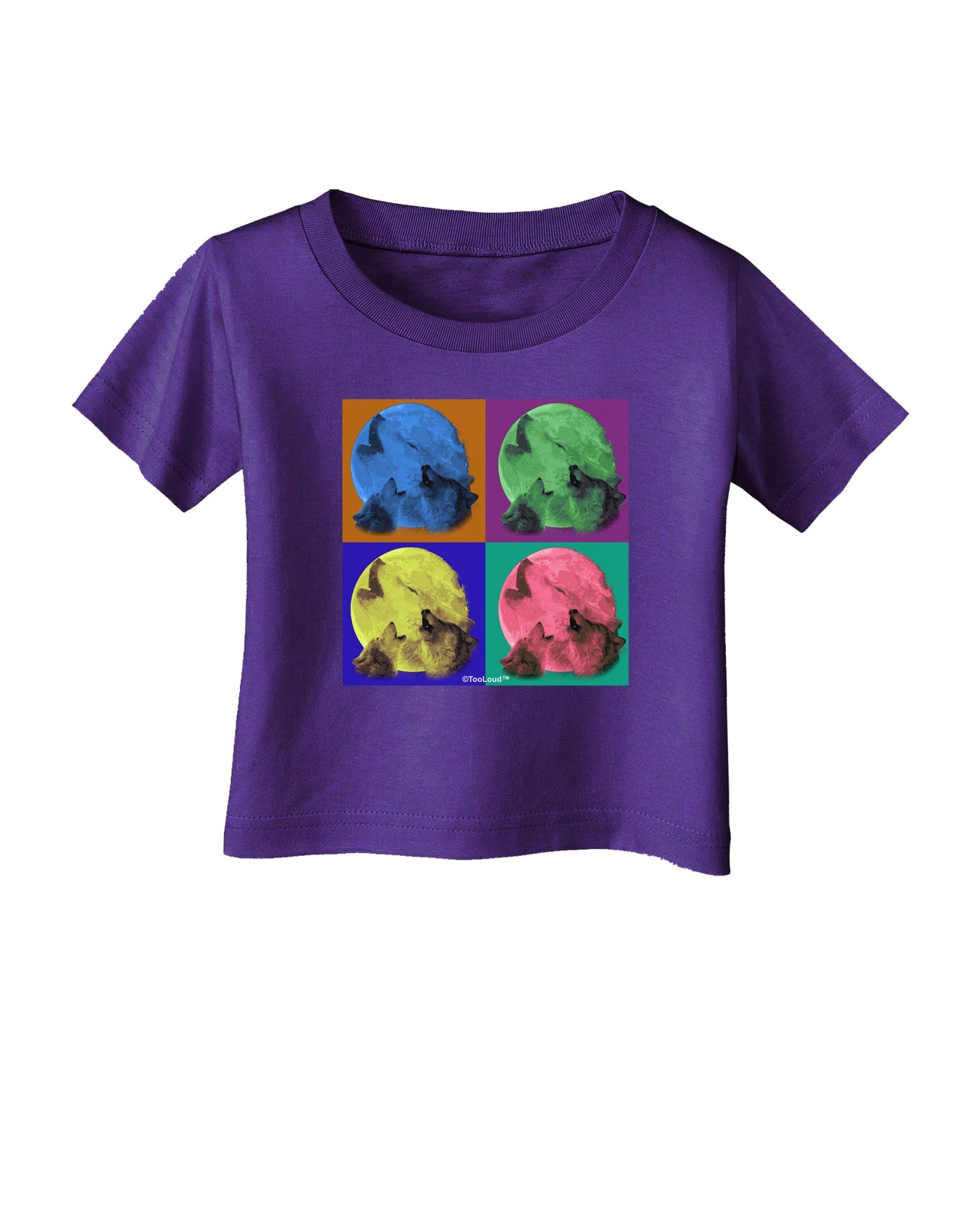Three Wolves Howling - Pop-Art #2 Infant T-Shirt Dark by TooLoud-Infant T-Shirt-TooLoud-Purple-06-Months-Davson Sales