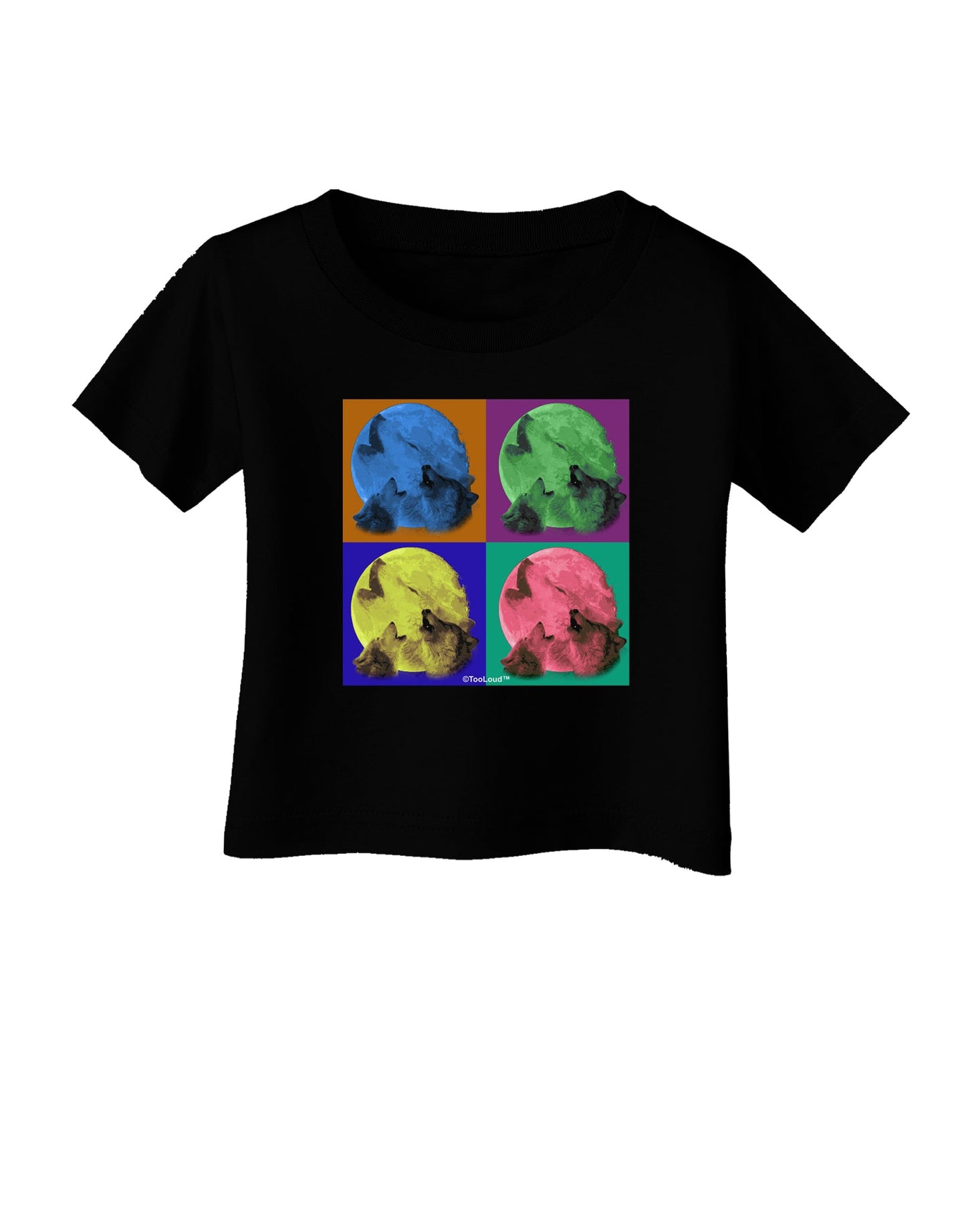 Three Wolves Howling - Pop-Art #2 Infant T-Shirt Dark by TooLoud-Infant T-Shirt-TooLoud-Black-06-Months-Davson Sales