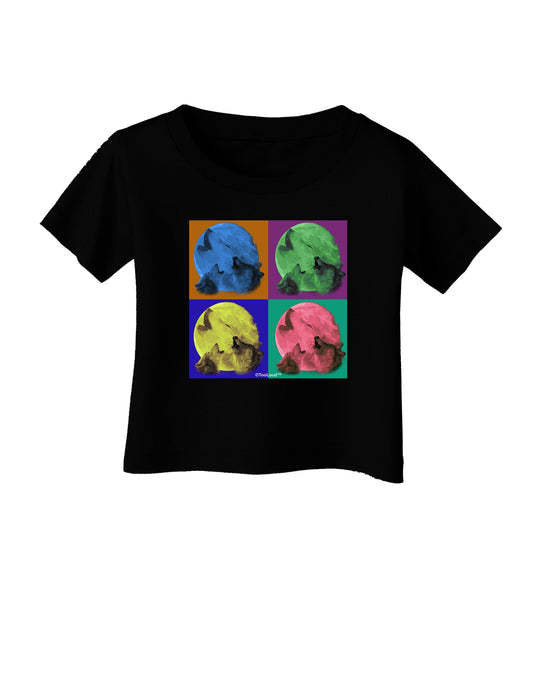 Three Wolves Howling - Pop-Art #2 Infant T-Shirt Dark by TooLoud-Infant T-Shirt-TooLoud-Black-06-Months-Davson Sales