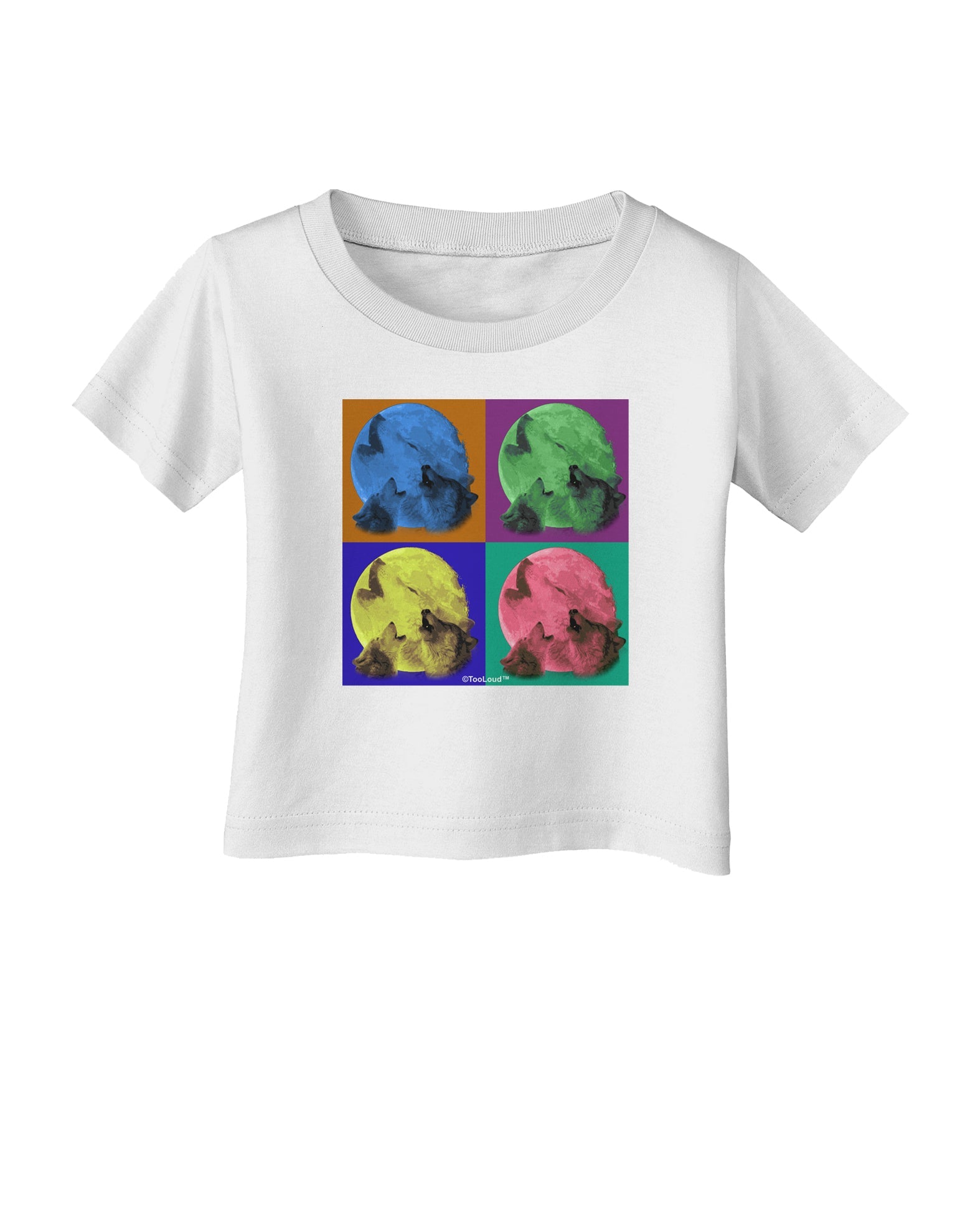 Three Wolves Howling - Pop-Art #2 Infant T-Shirt by TooLoud-Infant T-Shirt-TooLoud-White-06-Months-Davson Sales