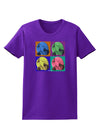 Three Wolves Howling - Pop-Art #2 Womens Dark T-Shirt by TooLoud-Womens T-Shirt-TooLoud-Purple-X-Small-Davson Sales