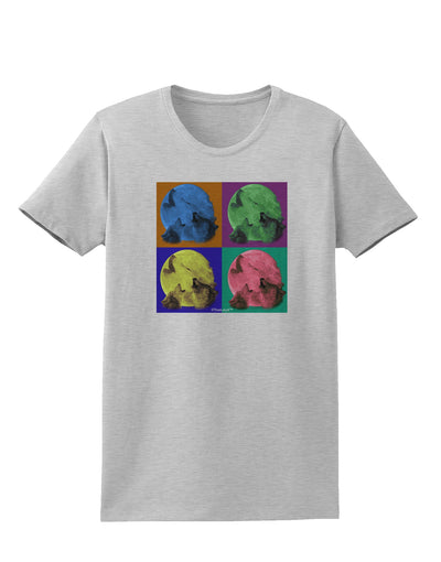 Three Wolves Howling - Pop-Art #2 Womens T-Shirt by TooLoud-Womens T-Shirt-TooLoud-AshGray-X-Small-Davson Sales