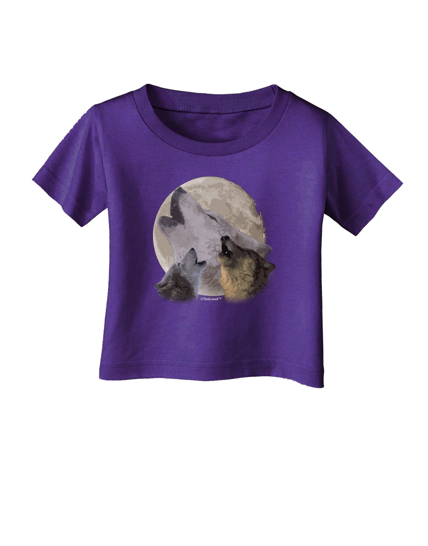 Three Wolves Howling at the Moon Infant T-Shirt Dark by TooLoud-Infant T-Shirt-TooLoud-Purple-06-Months-Davson Sales