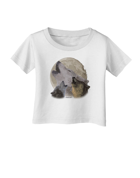Three Wolves Howling at the Moon Infant T-Shirt by TooLoud-Infant T-Shirt-TooLoud-White-06-Months-Davson Sales
