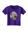 Three Wolves Howling at the Moon Toddler T-Shirt Dark by TooLoud-Toddler T-Shirt-TooLoud-Purple-2T-Davson Sales