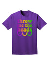 Throw Me The Beads - Mardi Gras Adult Dark T-Shirt by TooLoud-Mens T-Shirt-TooLoud-Purple-Small-Davson Sales