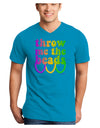 Throw Me The Beads - Mardi Gras Adult Dark V-Neck T-Shirt by TooLoud-Mens V-Neck T-Shirt-TooLoud-Turquoise-Small-Davson Sales