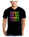 Throw Me The Beads - Mardi Gras Adult Dark V-Neck T-Shirt by TooLoud-Mens V-Neck T-Shirt-TooLoud-Black-Small-Davson Sales