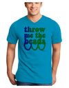 Throw Me The Beads - Mardi Gras Adult V-Neck T-shirt by TooLoud-Mens V-Neck T-Shirt-TooLoud-Turquoise-Small-Davson Sales