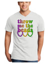 Throw Me The Beads - Mardi Gras Adult V-Neck T-shirt by TooLoud-Mens V-Neck T-Shirt-TooLoud-White-Small-Davson Sales