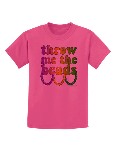 Throw Me The Beads - Mardi Gras Childrens T-Shirt by TooLoud-Childrens T-Shirt-TooLoud-Sangria-X-Small-Davson Sales