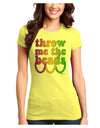 Throw Me The Beads - Mardi Gras Juniors T-Shirt by TooLoud-Womens Juniors T-Shirt-TooLoud-Yellow-Juniors Fitted X-Small-Davson Sales