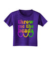 Throw Me The Beads - Mardi Gras Toddler T-Shirt Dark by TooLoud-Toddler T-Shirt-TooLoud-Purple-2T-Davson Sales