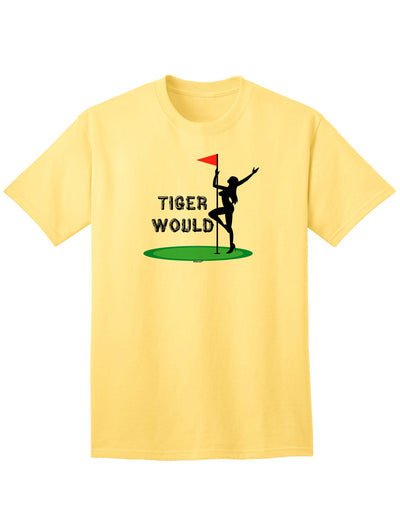 Tiger Print Adult T-Shirt: A Stylish Addition to Your Wardrobe-Mens T-shirts-TooLoud-Yellow-Small-Davson Sales